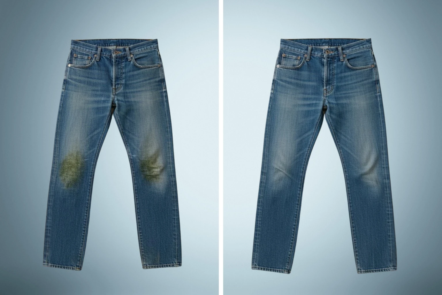 Grasflecken Vorher/Nachher Vergleich